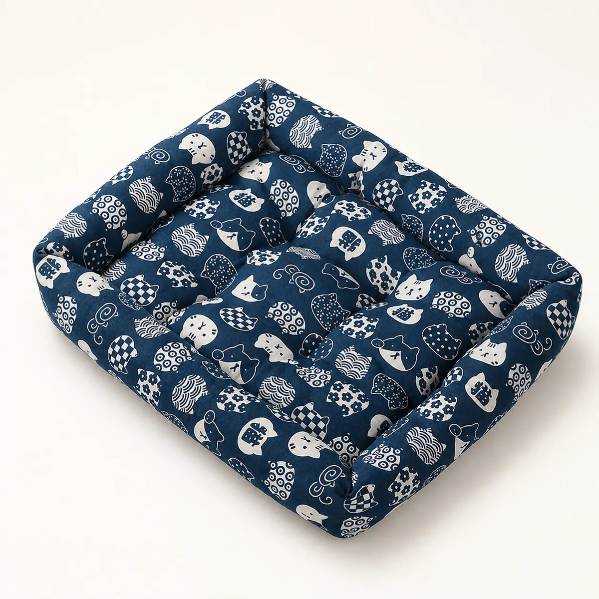 All-Season Pet Bed for Dogs and Cats – Durable Linen Fabric with Non-Slip Base, Available in Multiple Sizes