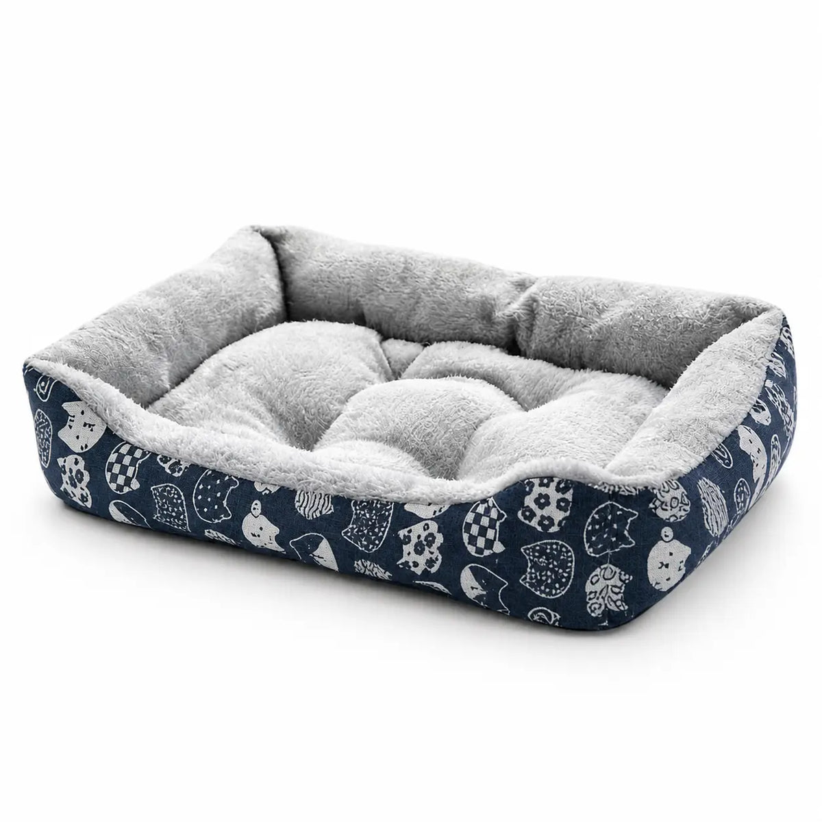 All-Season Pet Bed for Dogs and Cats – Durable Linen Fabric with Non-Slip Base, Available in Multiple Sizes